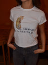 "Leopard is a neutral" baby tee - Hvid