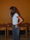 "Leopard is a neutral" baby tee - Hvid