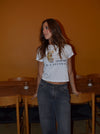 "Leopard is a neutral" baby tee - Hvid