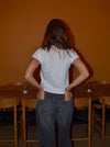 "Leopard is a neutral" baby tee - Hvid