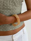 Lykke chunky armbånd - Varm beige