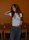 "Leopard is a neutral" baby tee - Hvid