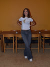 "Leopard is a neutral" baby tee - Hvid