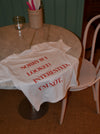 "Sorry if I looked interested, I'm not" baby tee - Hvid