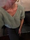 Annaly mohair cardigan - Sage grøn