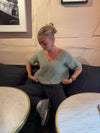 Annaly mohair cardigan - Sage grøn