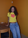 "Hibiscus" baby tee - Gul