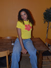 "Hibiscus" baby tee - Gul