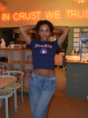 "France" baby tee - Navy