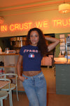 "France" baby tee - Navy