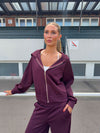 Katinka zip-up hoodie - Mørkelilla