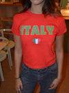 "Italy" baby tee - Rød