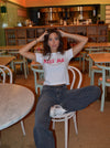 "Kiss me" baby tee - Hvid