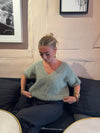 Annaly mohair cardigan - Sage grøn