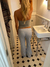 Nancy sweatpants med striber - Hvid/blå