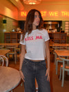 "Kiss me" baby tee - Hvid