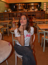"Kiss me" baby tee - Hvid