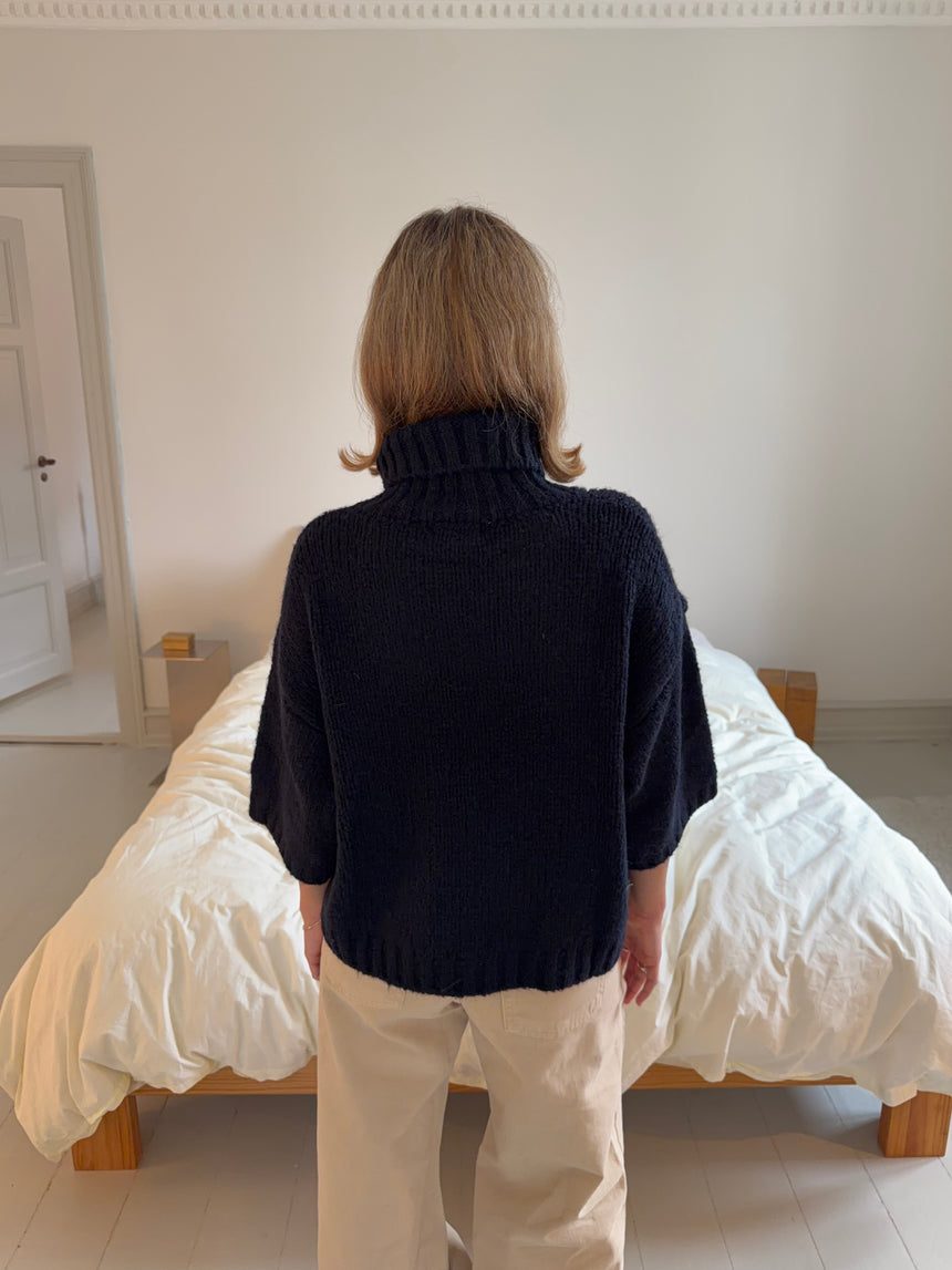 Dubleo striktrøje med korte ærmer - Navy