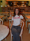 "Kiss me" baby tee - Hvid