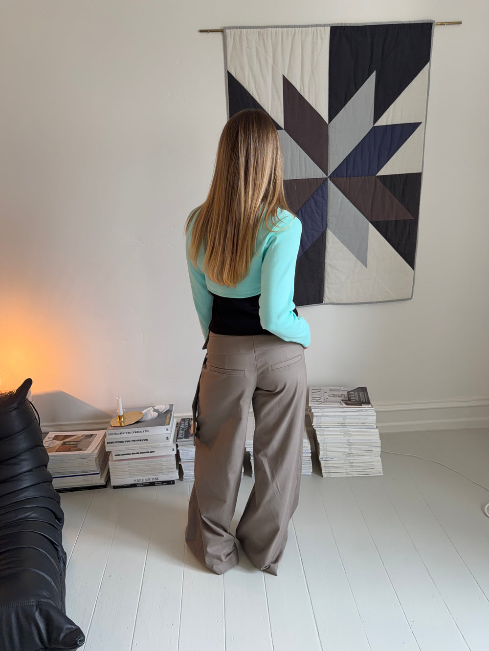 Tabea bukser med bælte - Taupe