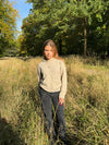 Tilly strikket hættetrøje - Beige