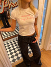 "Shopping is my hobby" baby tee - Hvid