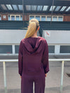Katinka zip-up hoodie - Mørkelilla