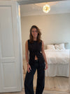Annika vest med knapper - Sort