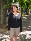 Madison cardigan med lynlås - Sort