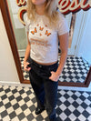 "Manifest your best life" baby tee - Grå