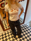 "Manifest your best life" baby tee - Grå