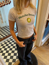 "Matcha break" baby tee - Grå