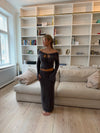 Brooke strikket maxi nederdel - Gråbrun