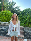 Maddy bluse i blonde - Hvid