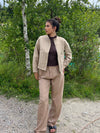 Lisette bukser i hørblanding - Beige