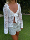 Maddy bluse i blonde - Hvid
