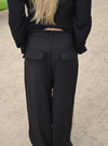 Vibe oversized suit bukser - Sort