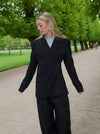 Hulda figursyet blazer - Sort