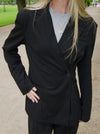 Hulda figursyet blazer - Sort