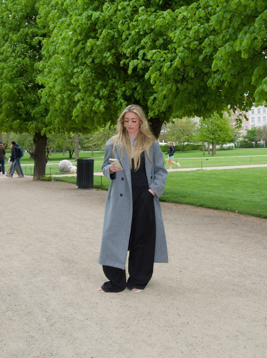 Alva oversized frakke - Grå
