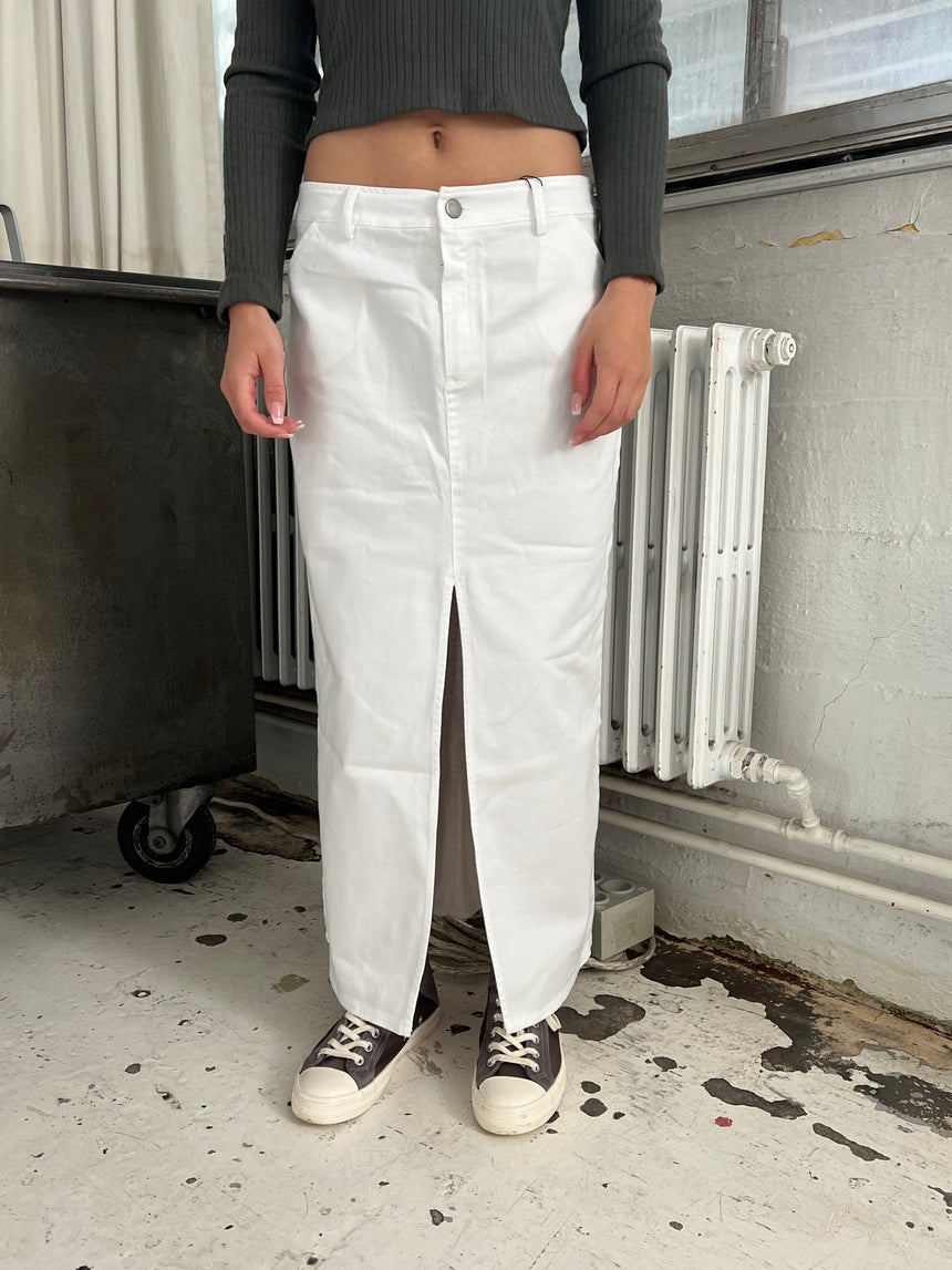 Edelita denim nederdel - Hvid