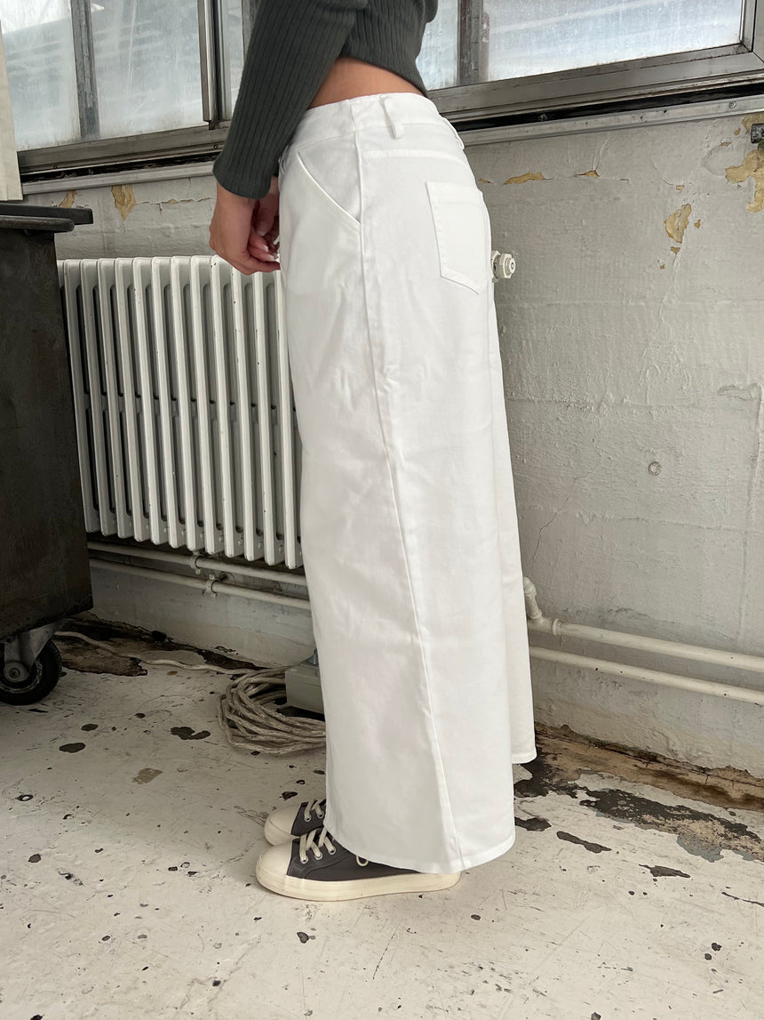 Edelita denim nederdel - Hvid