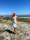 Bettie kjole med flæser - Hvid