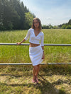 Shay pointelle nederdel - Hvid