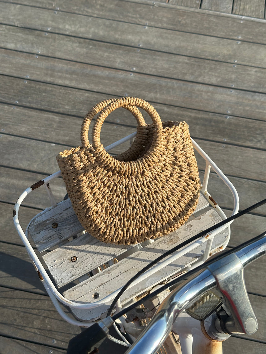 Taormina flettet taske - Beige