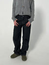 Nuna lavtaljede jeans - Sort