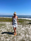 Bettie kjole med flæser - Hvid