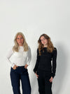 Ophelie bluse med mønster - Hvid