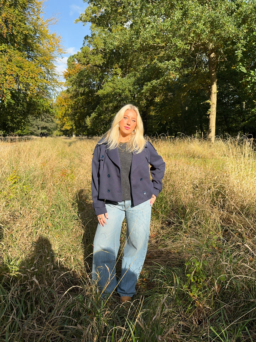 Marigona kort frakke - Navy