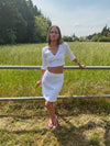 Shay pointelle nederdel - Hvid